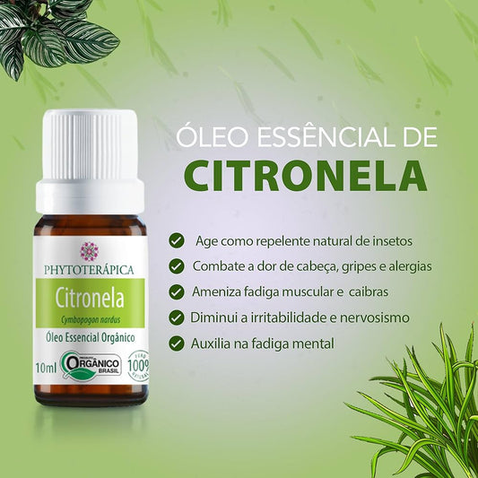 Óleo Essencial de Citronela - 10ml - Phytoterápica