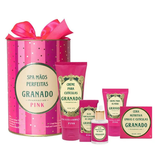 GRANADO SPA MÃOS (KIT) - CERA NUTRITIVA, CREME DE CÚTICULA, CREME DE MÃOS E ÓLEO FORTALECEDOR