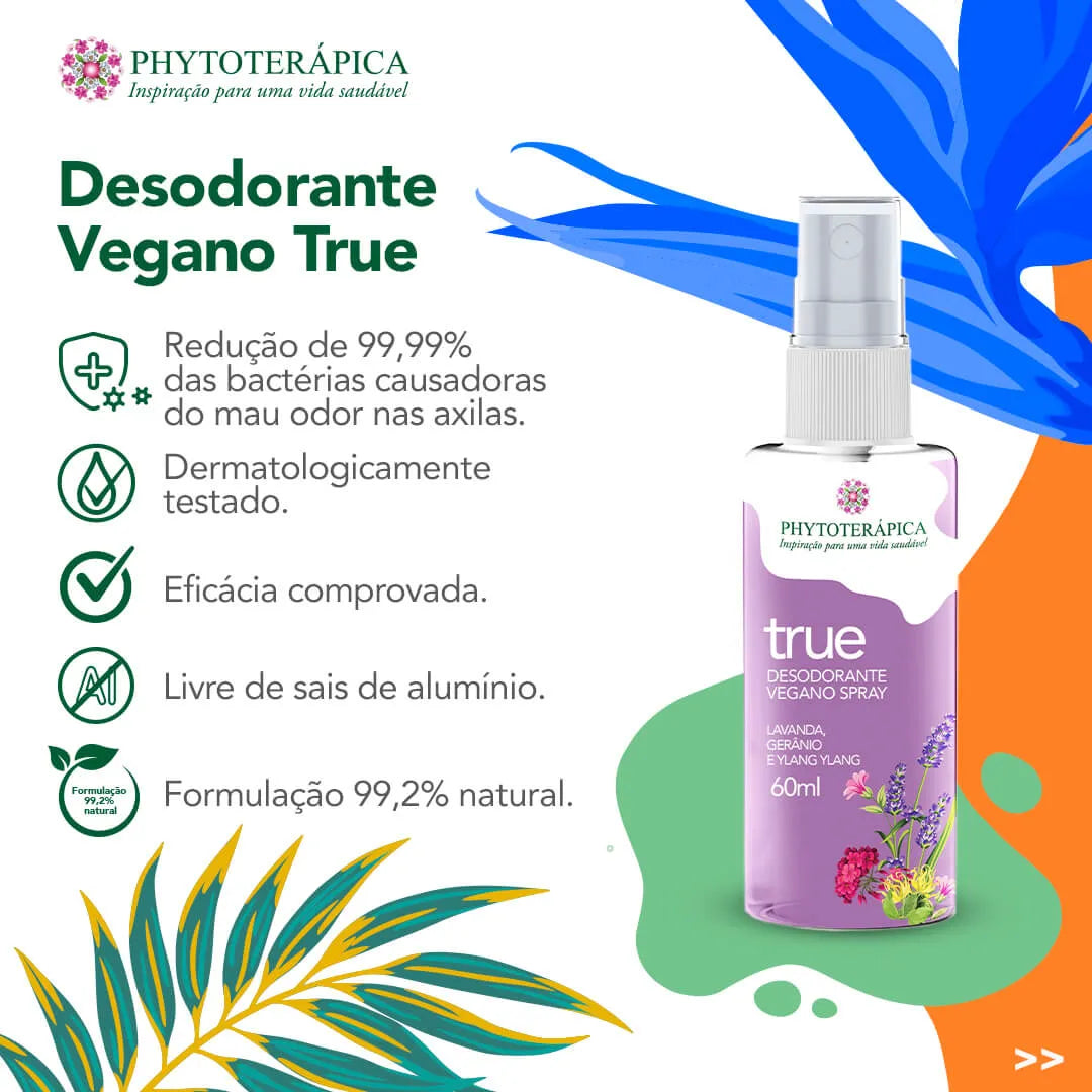 Desodorante Vegano Spray True 60ml - Phytoterapica