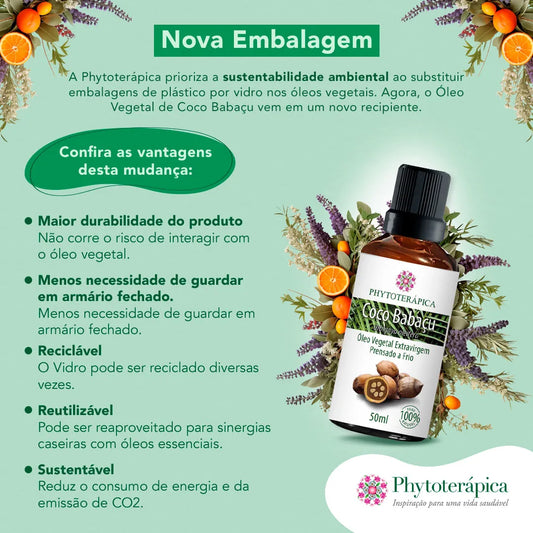 Óleo Vegetal de Coco Babaçu - 50ml - Phytoterápica