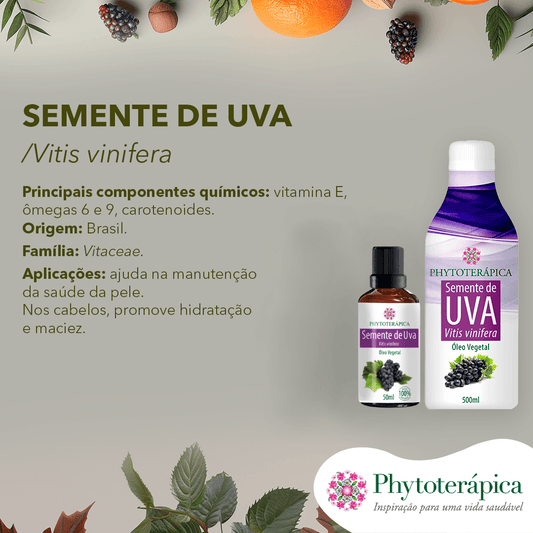 Óleo Vegetal de Semente de Uva - 50ml - Phytoterápica