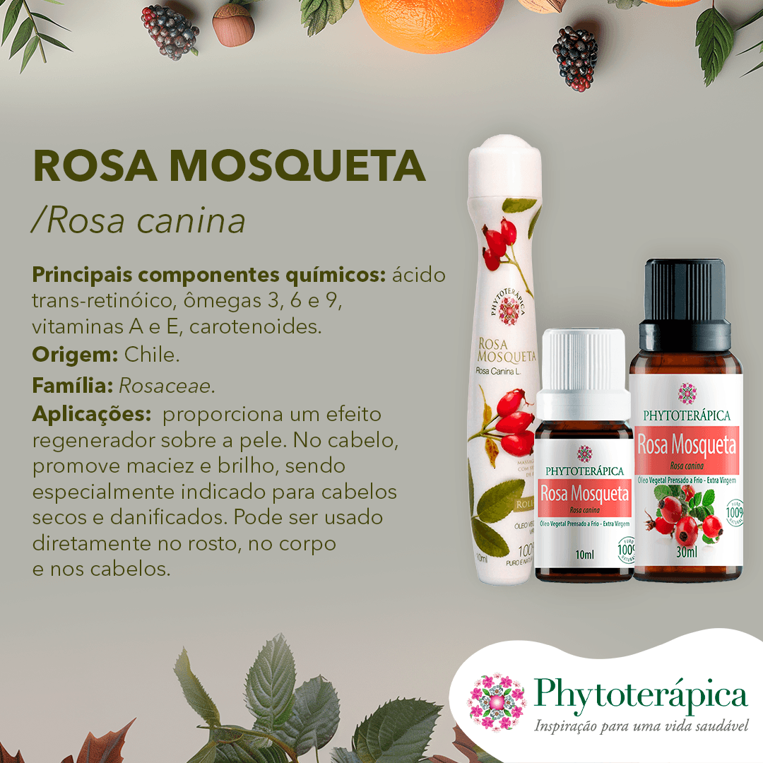 Óleo Vegetal de Rosa Mosqueta - 10ml - Phytoterápica