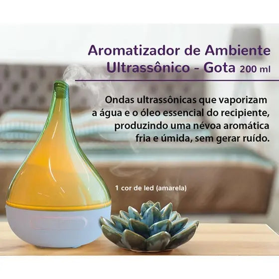AROMATIZADOR UMIDIFICADOR ULTRASSONICO GOTA