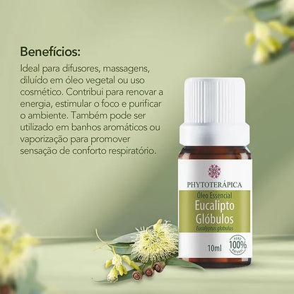 Óleo Essencial de Eucalipto Globulus - 10ml - Phytoterápica