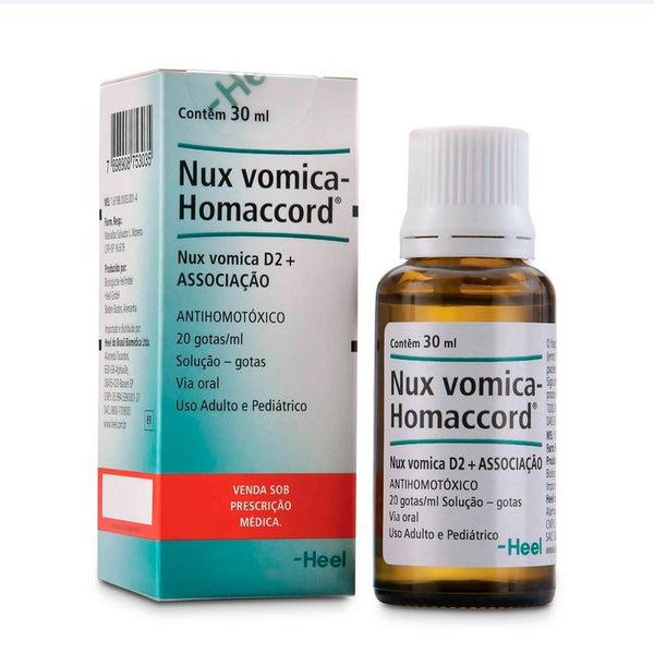 NUX VOMICA-HOMACCORD 30ML (SOMENTE COM PRESCRIÇÃO MÉDICA)